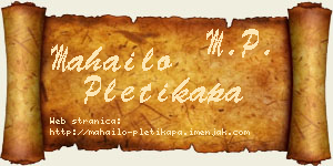 Mahailo Pletikapa vizit kartica